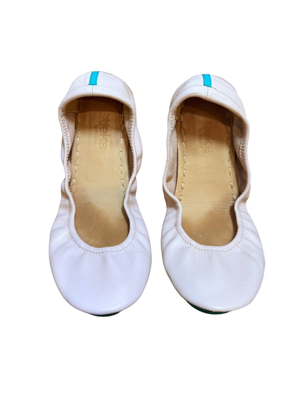 Tieks ballerina pink leather slip on ballet flat size 9 like new round toe shoes